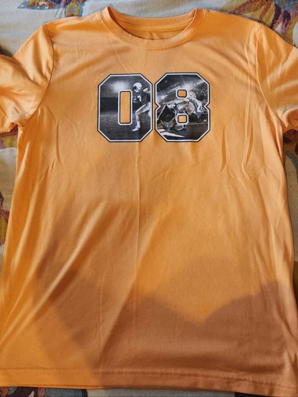 Orange Graphic '08' Sports Tee